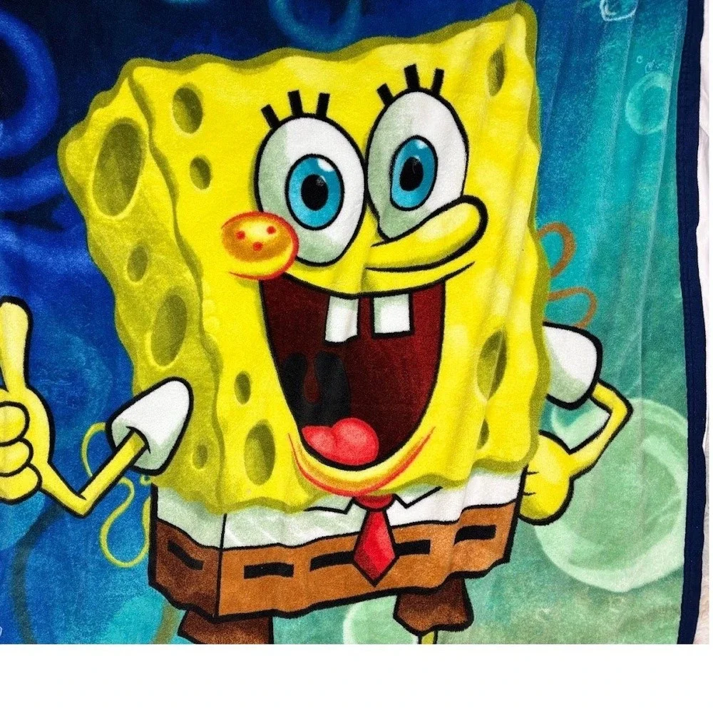 Nickelodeon SpongeBob SquarePants 40x50 Thumbs Up Fleece Throw Blanket Kids Soft
